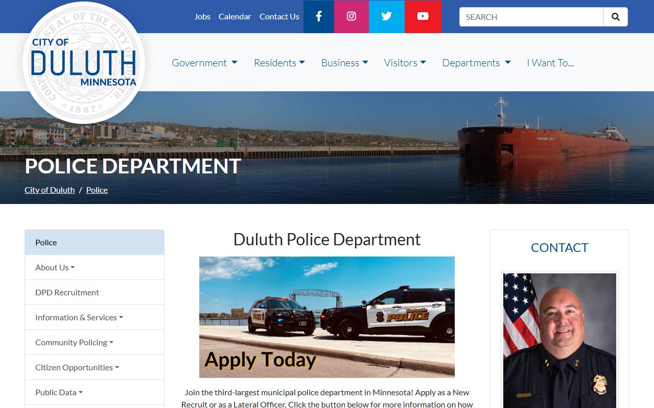 Duluth Police Department criminal history records