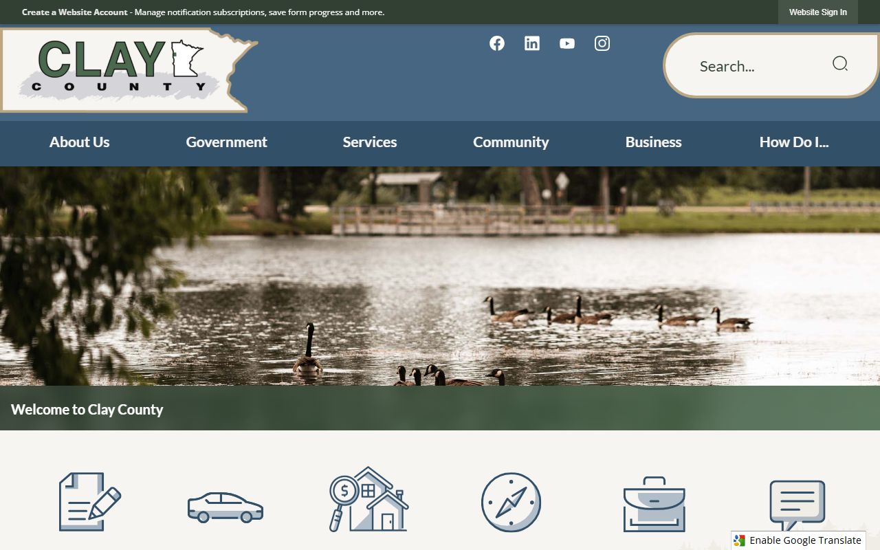 Clay County website for criminal history record checks