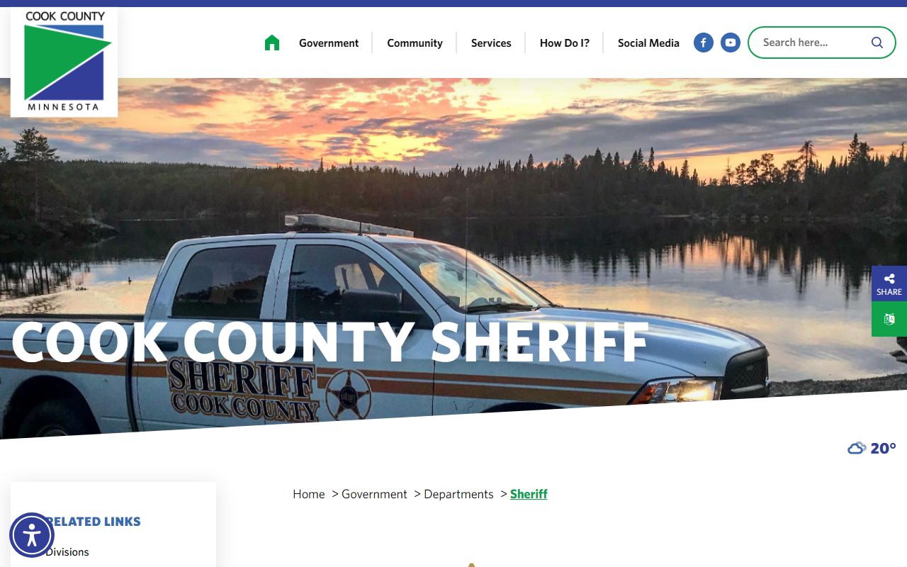 Cook County Sheriff website for criminal history and jail roster access