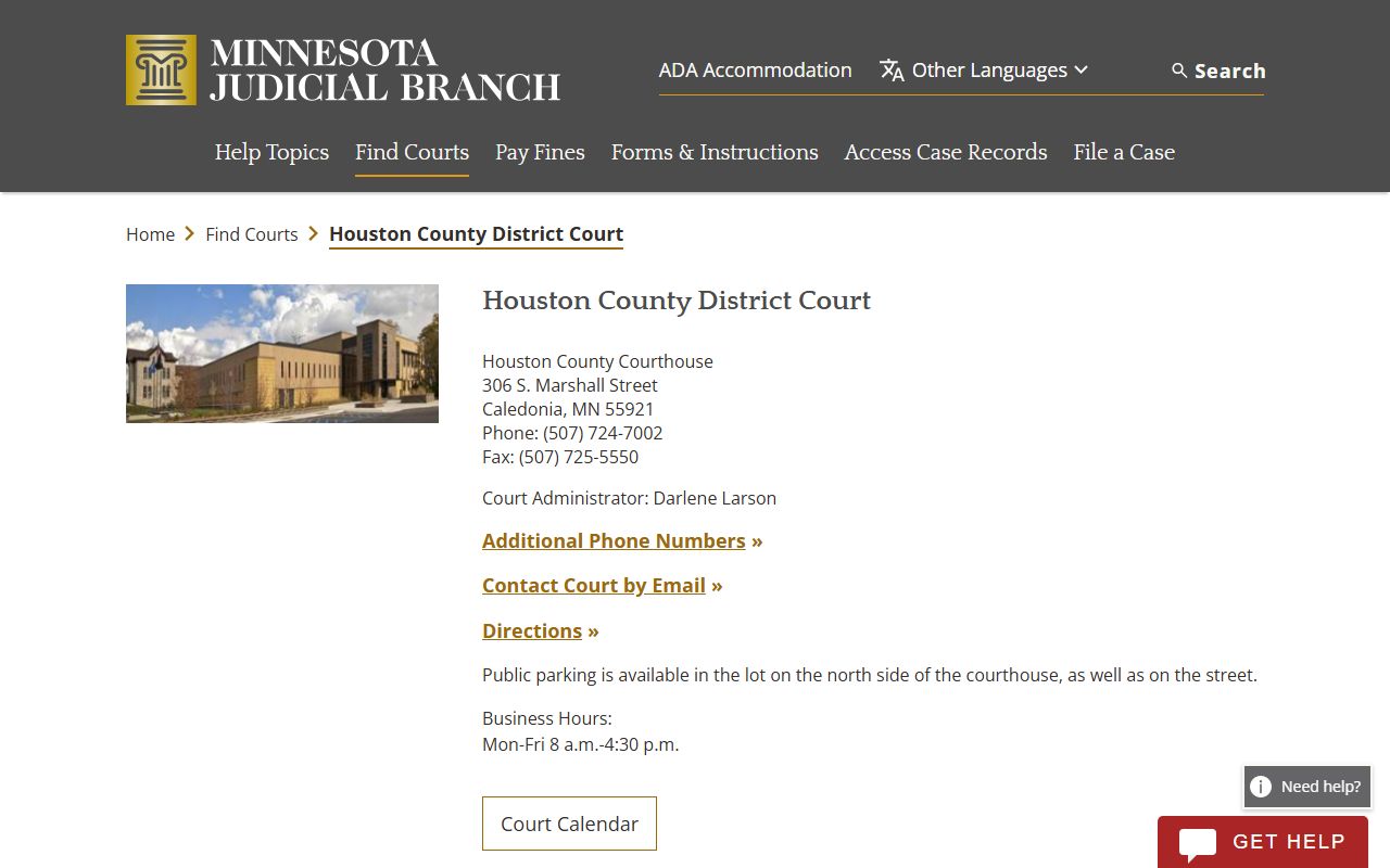 Houston County District Court criminal history