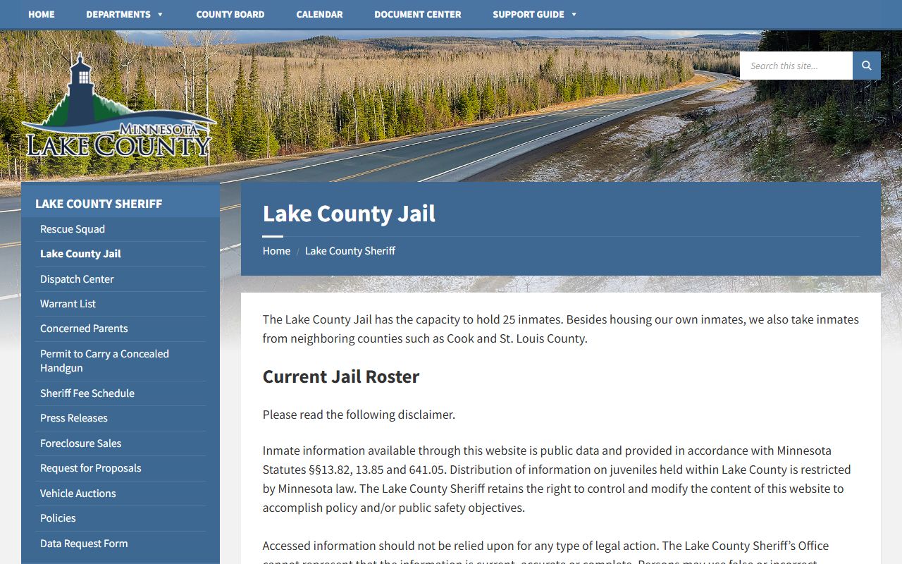 Lake County criminal history jail information and inmate access