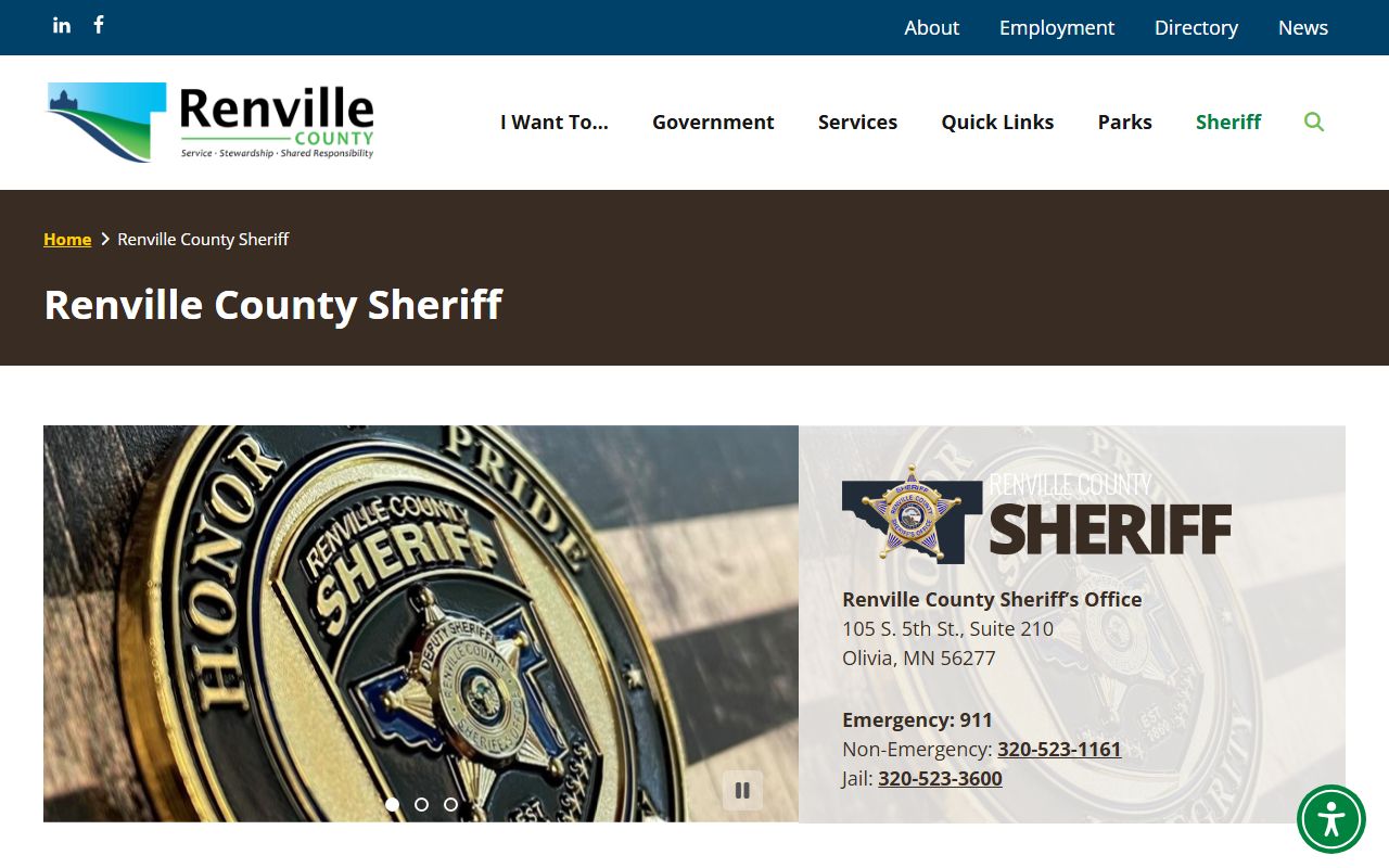 Renville County Sheriff criminal history records